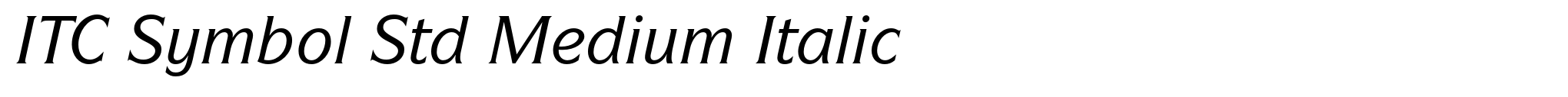 ITC Symbol Std Medium Italic image